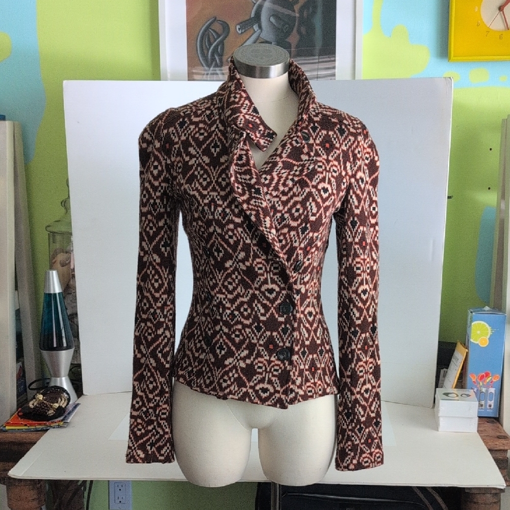 Diane Von Furstenberg Geometric Knit Sweater